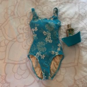LL Bean One piece bathing suit. Very slimming!